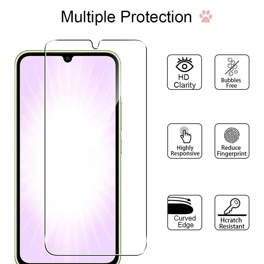 2Pcs For Samsung Galaxy A54 4G Screen Protector + Camera Lens Protector HD Clear Tempered Glass Film Lens Film - 2