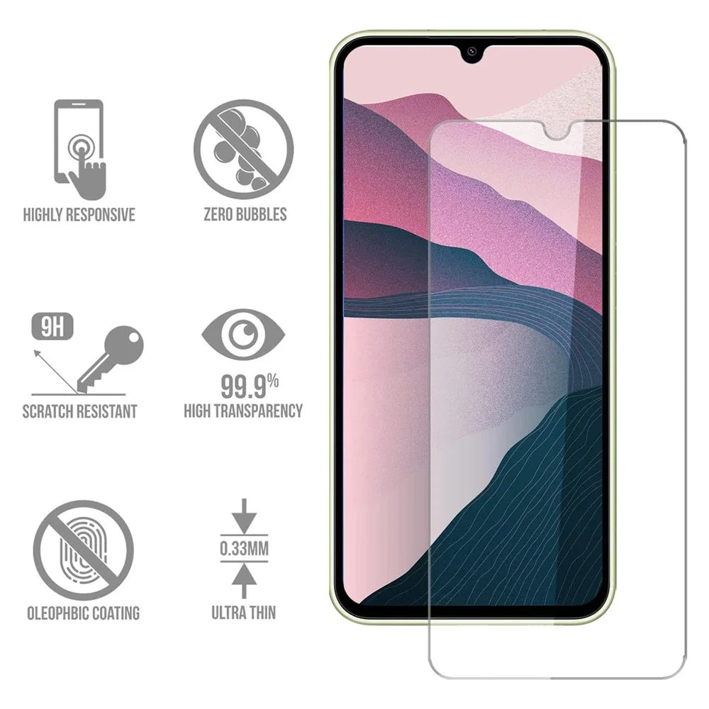 For Samsung Galaxy A54 5G 2.5D Arc Edge Tempered Glass Film 9H Hardness HD Screen Protector - 2