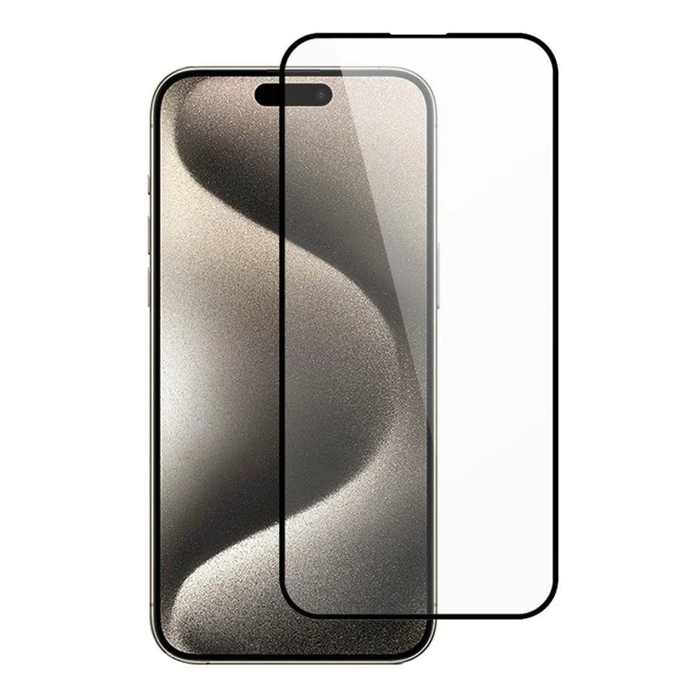 RURIHAI For iPhone 15 Pro Full Glue Screen Protector, High Aluminum-silicon Glass Secondary Hardening Film - 1