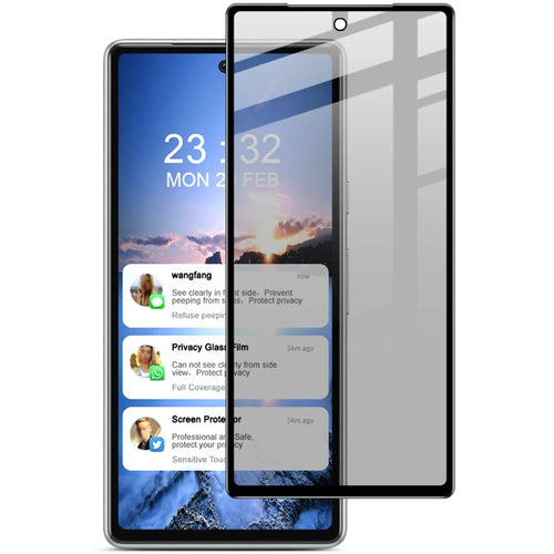 IMAK Anti-spy Screen Protector for Google Pixel 7a, Full Glue Full Coverage Phone Tempered Glass Film - 1