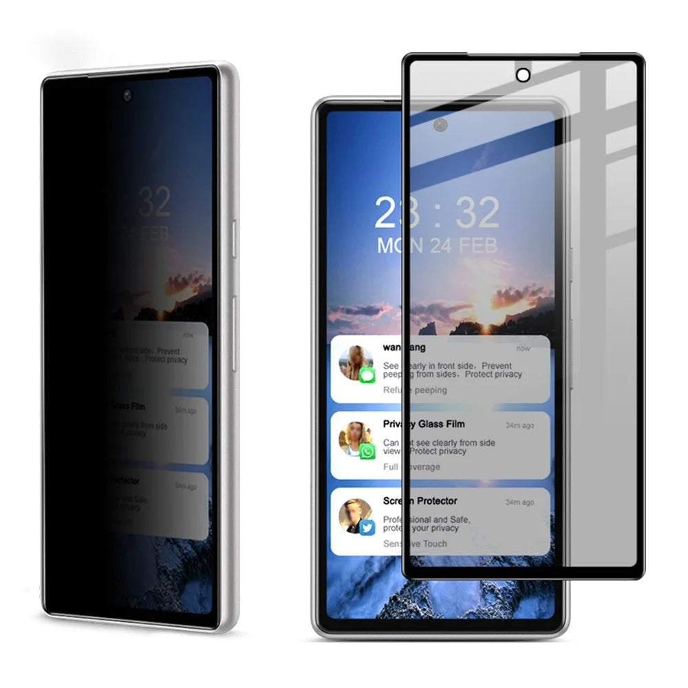 IMAK Anti-spy Screen Protector for Google Pixel 7a, Full Glue Full Coverage Phone Tempered Glass Film - 4