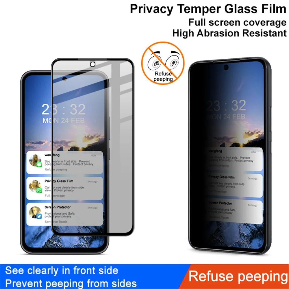 IMAK For Samsung Galaxy A54 5G Anti-spy Phone Screen Protector Privacy Protection Tempered Glass Full Cover Film - 3