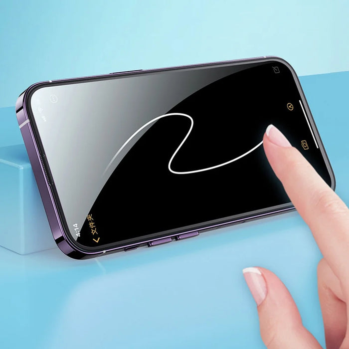 WEKOME For iPhone 14 Pro High Aluminium-silicon Glass Screen Protector Full Coverage Clear Film with Magnetic Installation Kit - 4