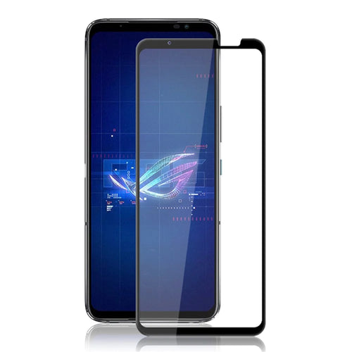 AMORUS For Asus ROG Phone 6 5G Full Coverage Screen Protector Silk Printing Full Glue Tempered Glass Film - Black - 1