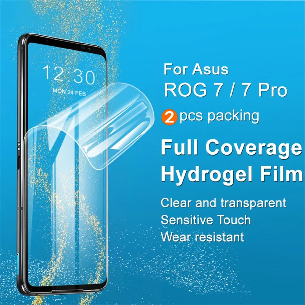 IMAK 2Pcs / Set Hydrogel Film III for Asus ROG Phone 7 5G / Phone 7 Pro / Phone 7 Ultimate 5G Clear TPU Screen Protector - 2