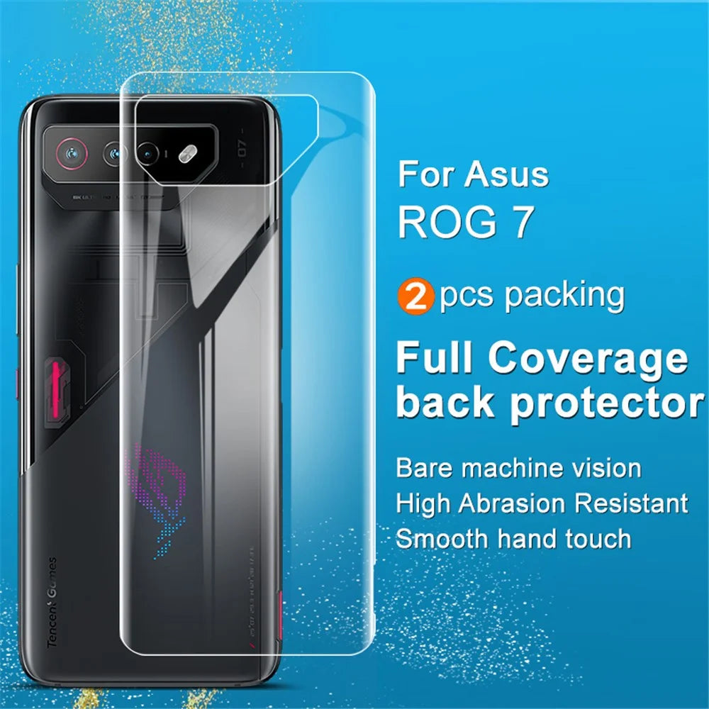 IMAK 2Pcs  /  Set Hydrogel Film III for Asus ROG Phone 7 5G Clear Phone Back Protector Film - 2