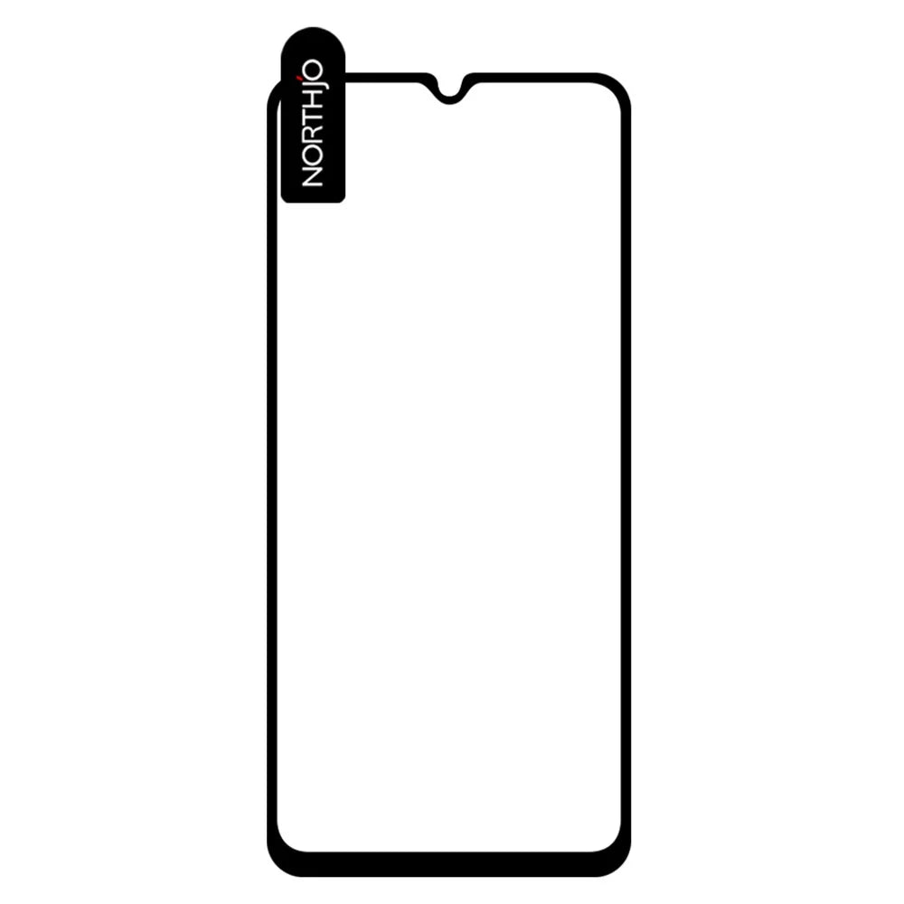 NORTHJO A+ For Samsung Galaxy A24 4G (162.1 x 77.6 x 8.3mm) Phone Full Screen Protector Silk Printing High Aluminum-silicon Glass Film - Black - 2