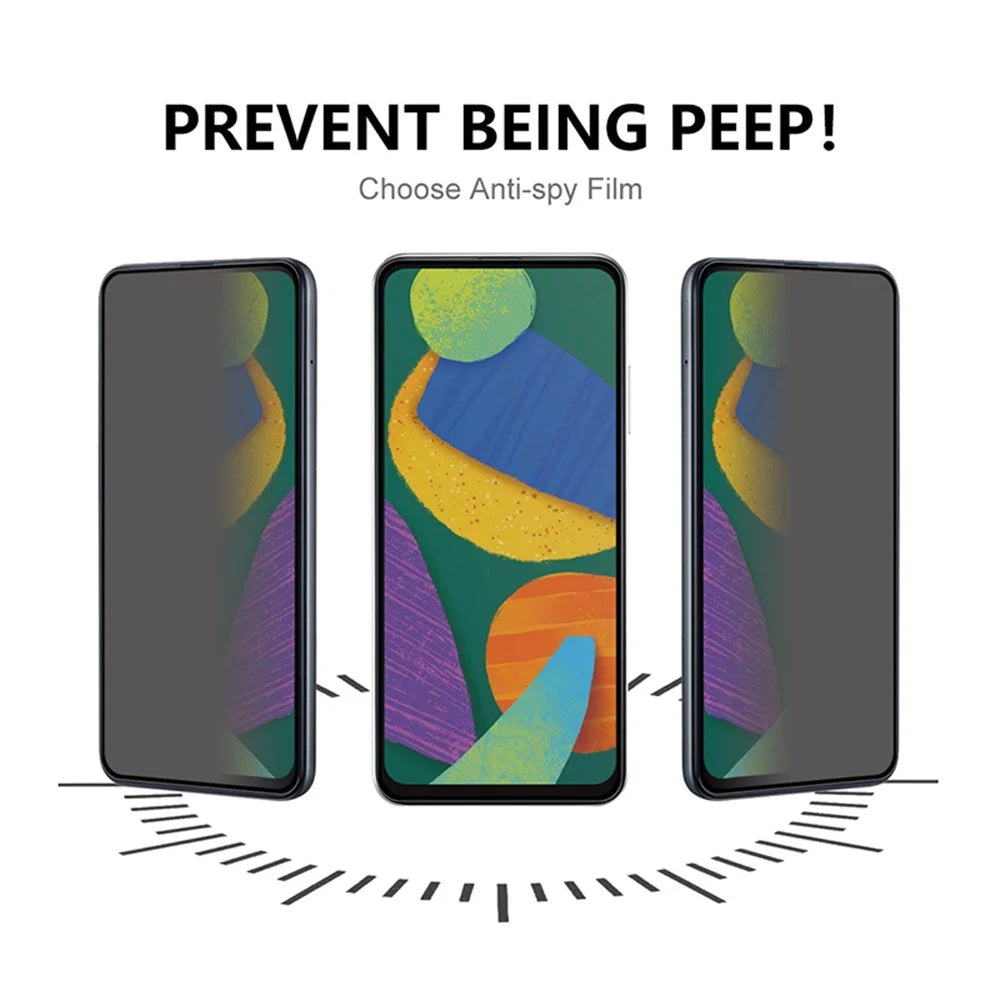 For Samsung Galaxy S22 Ultra 5G Anti-Spy Screen Protector Side Glue Silk Printing High Aluminium-silicon Glass Film (Not Support Fingerprint Unlock) - 3