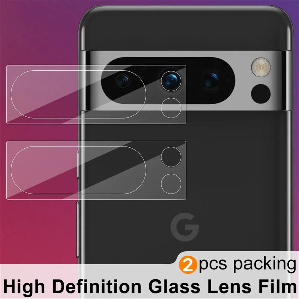 IMAK 2Pcs  /  Set Camera Lens Protector for Google Pixel 8 Pro HD Clear Tempered Glass Phone Lens Film - 4