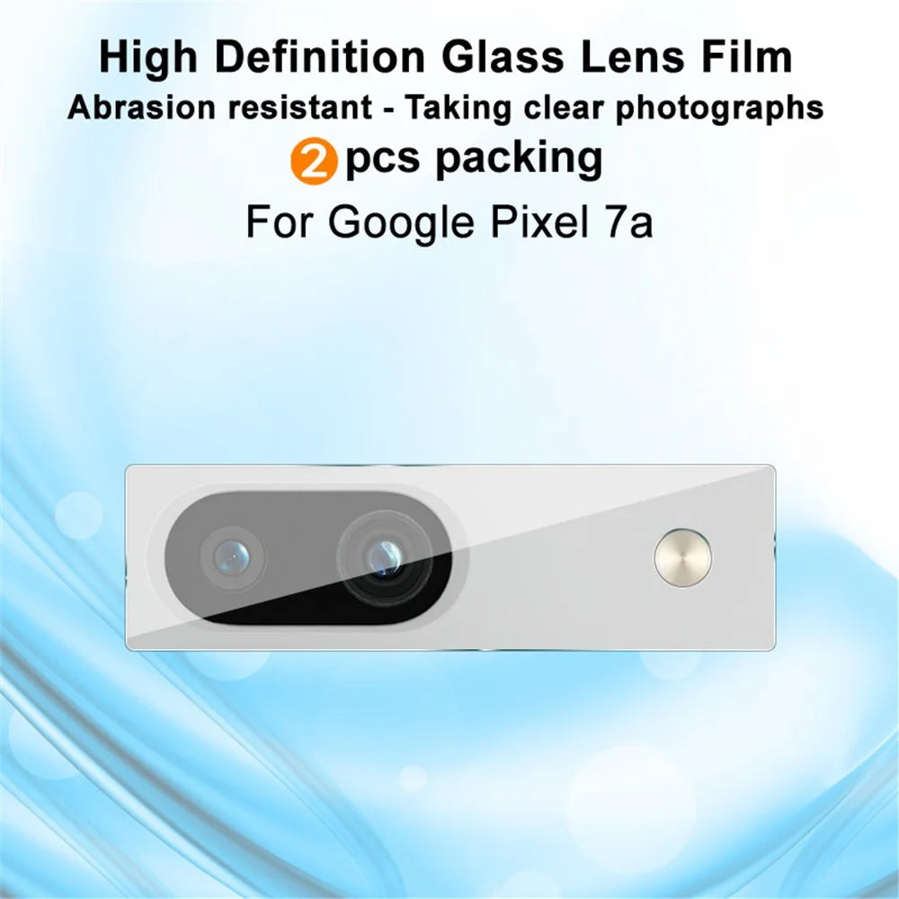IMAK 2Pcs  /  Set for Google Pixel 7a Camera Lens Protector, Clear Tempered Glass Phone Lens Film - 2