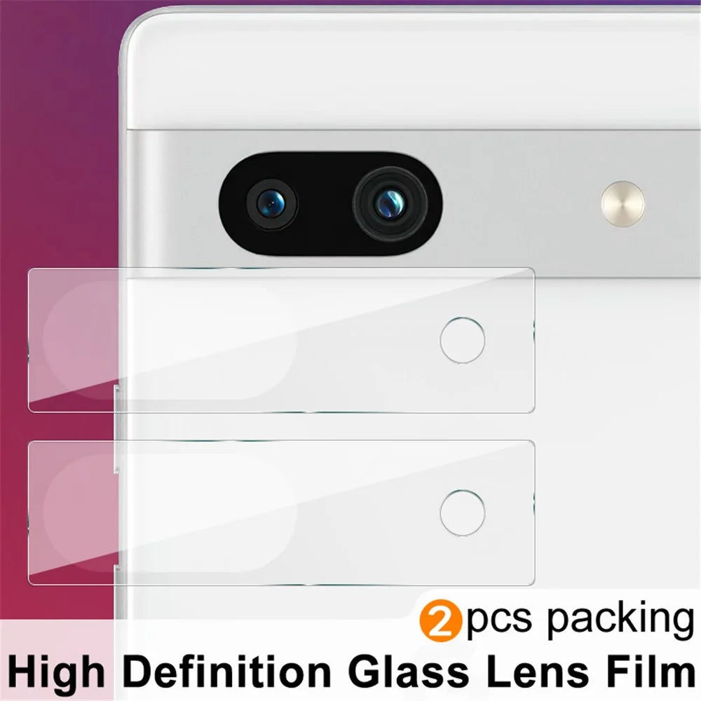 IMAK 2Pcs  /  Set for Google Pixel 7a Camera Lens Protector, Clear Tempered Glass Phone Lens Film - 4
