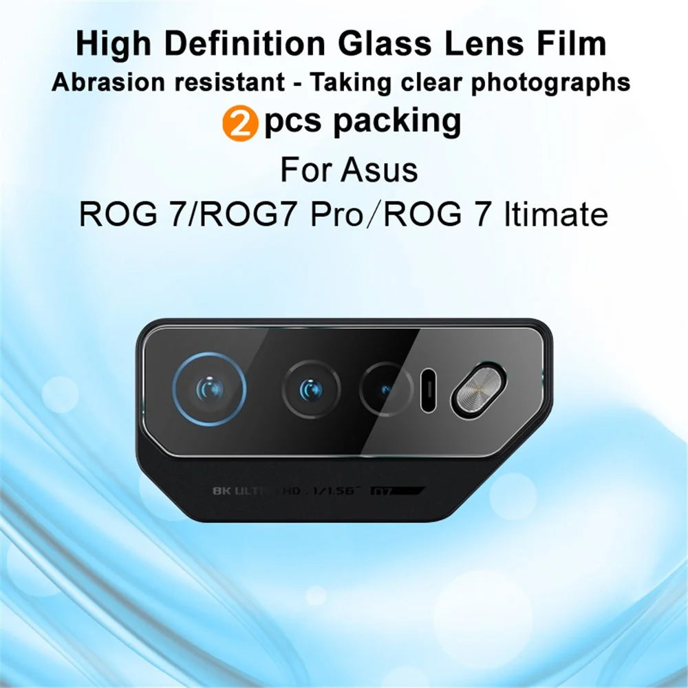 IMAK 2Pcs  /  Set For Asus ROG Phone 7 5G / 7 Pro / 7 Ultimate 5G Camera Lens Protector HD Clear Tempered Glass Lens Film - 2