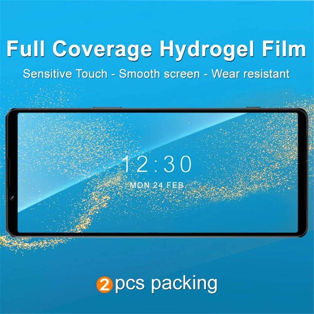 IMAK 2Pcs / Set Hydrogel Film III Screen Protector for Sony Xperia 1 V , Transparent Soft TPU Film Guard - 2