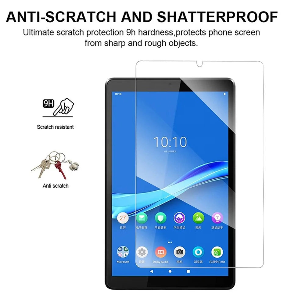 For Lenovo Tab M8 (4th Gen) 2024 TB-301XU / M8 (4th Gen) 2023 TB-300FU Tempered Glass Screen Protector Arc Edge Full Protection Clear Film - 3