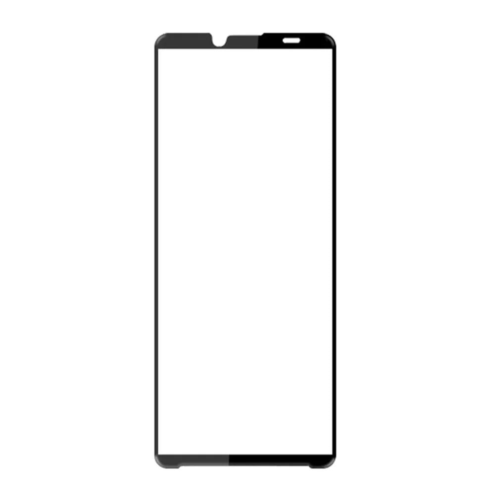 AMORUS 2Pcs For Sony Xperia 10 V Phone Full Screen Protector Silk Printing Tempered Glass Full Glue Film - Black - 2