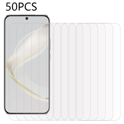 50Pcs For Huawei Nova 11 / nova 12s 4G / nova 12 Lite 4G Tempered Glass Screen Protector Phone Screen Film (No Package, with Wipes Set, Dust-absorber, Guide Sticker) - 1