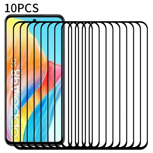 RURIHAI 10Pcs Secondary Hardening Screen Protector for Oppo A98 5G , 2.5D 0.26mm High Aluminum-silicon Glass Film - 1