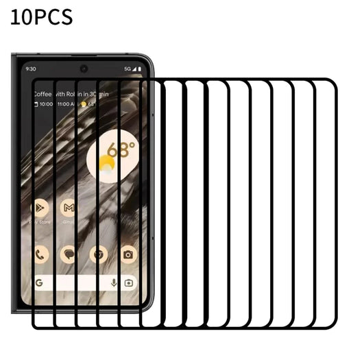 RURIHAI 10Pcs Phone Screen Protector for Google Pixel Fold , Secondary Hardening 2.5D 0.26mm High Aluminum-silicon Glass Film - 1