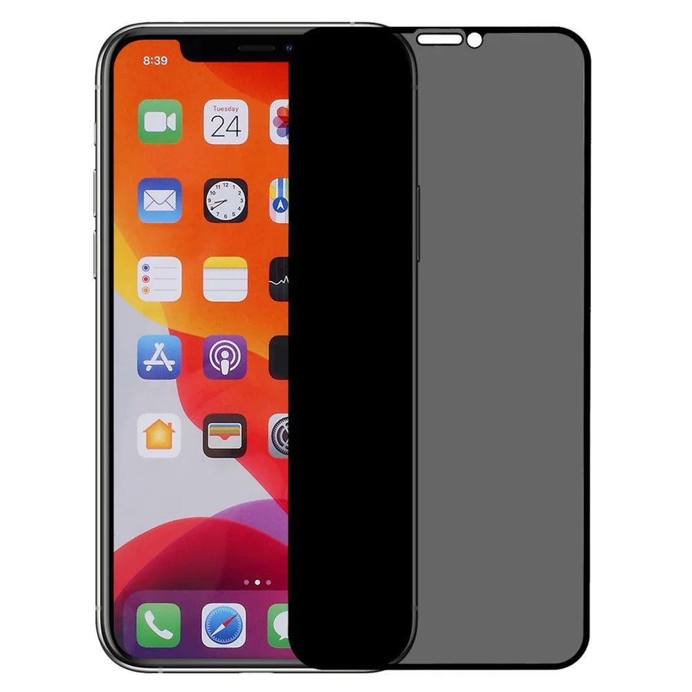 For iPhone 11 Pro Max Anti-spy Silk Printing Full Screen Protector HD Full Glue High Aluminium-silicon Glass Film - 1