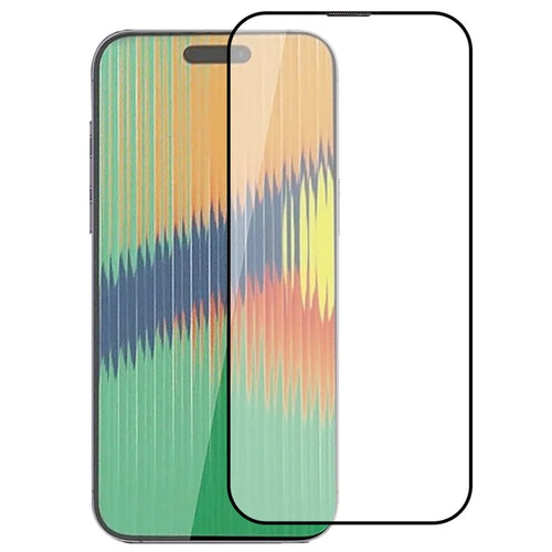 For iPhone 15 High Aluminium-silicon Glass Film Silk Printing Anti-Dust Full Screen Protector - 1