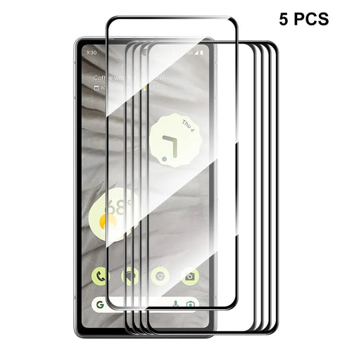 ENKAY HAT PRINCE 5PCS Screen Film for Google Pixel 7a Silk Printing High Aluminium-silicon Glass 9H 2.5D 0.26mm Screen Protector - 1