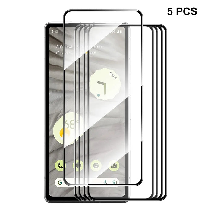 ENKAY HAT PRINCE 5PCS Screen Film for Google Pixel 7a Silk Printing High Aluminium-silicon Glass 9H 2.5D 0.26mm Screen Protector - 1