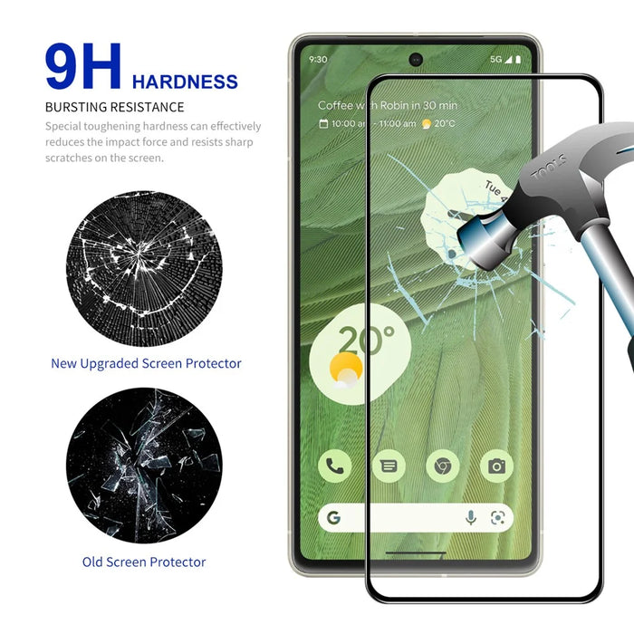ENKAY HAT PRINCE 5PCS Screen Film for Google Pixel 7a Silk Printing High Aluminium-silicon Glass 9H 2.5D 0.26mm Screen Protector - 3