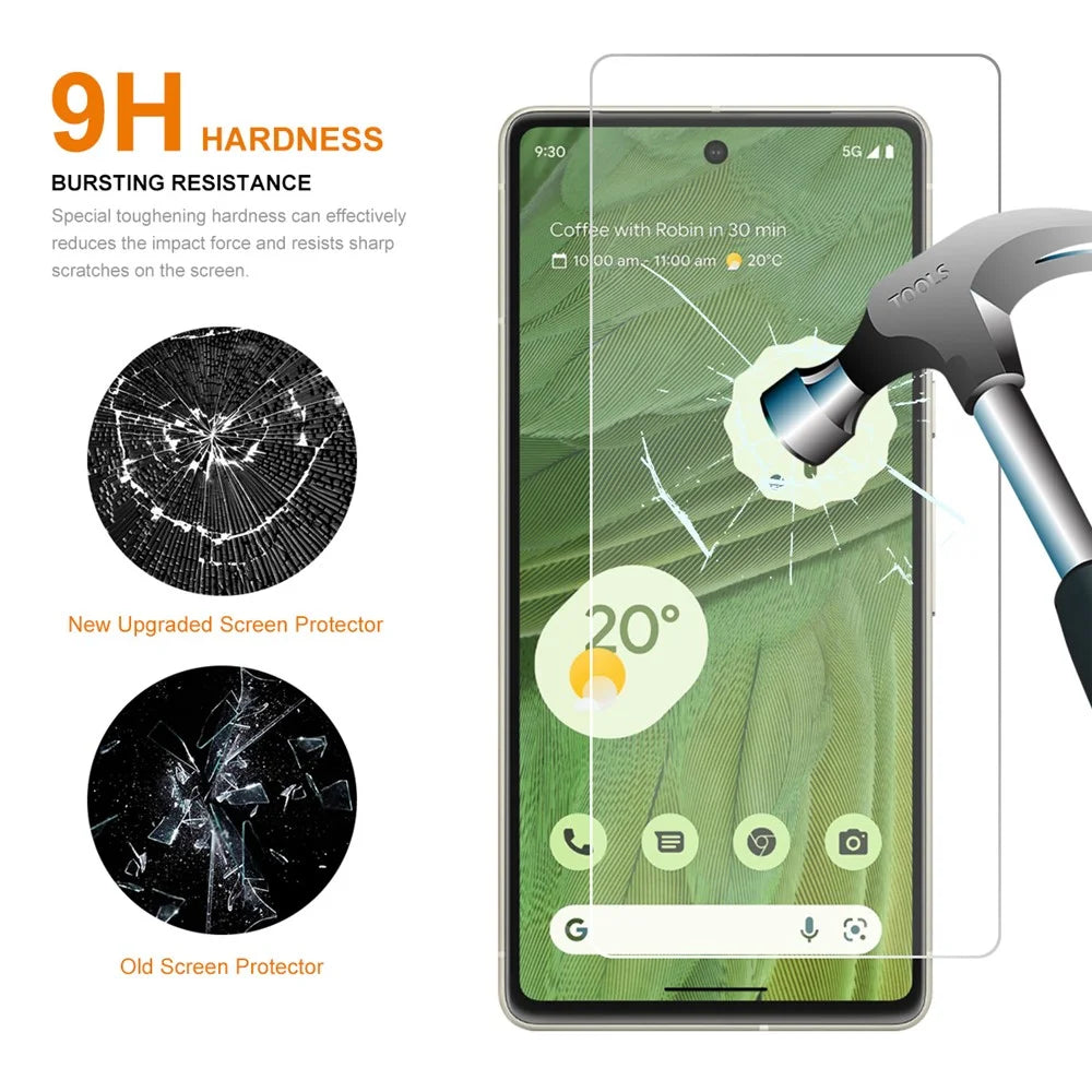 ENKAY HAT PRINCE 2PCS For Google Pixel 7a 0.26mm 9H 2.5D Screen Protector High Aluminium-silicon Glass Film - 2