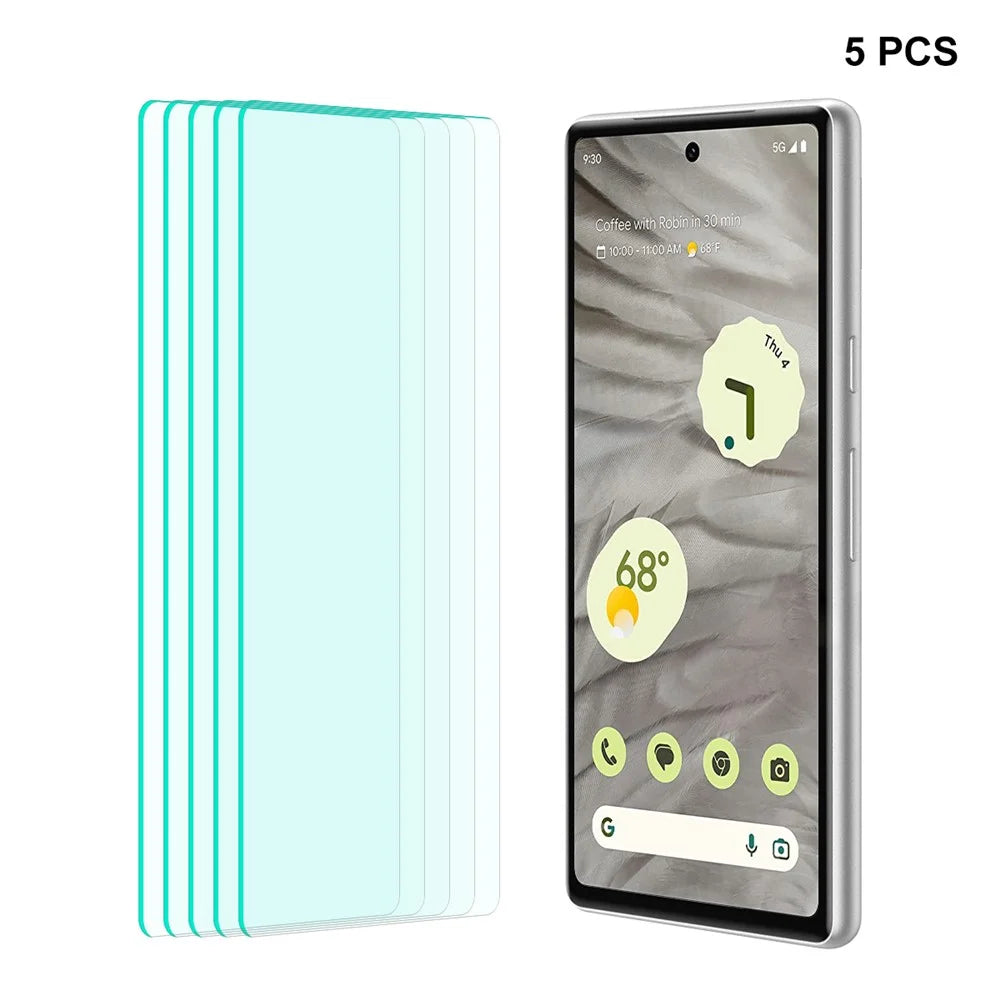 ENKAY HAT PRINCE 5PCS For Google Pixel 7a High Aluminium-silicon Glass Film 0.26mm 9H 2.5D Phone Screen Protector - 1