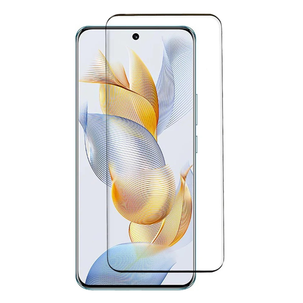 Tempered Glass Screen Protector for Honor 90 , 3D Curved Side Glue Anti-explosion Full Cover Phone Screen Film - 1