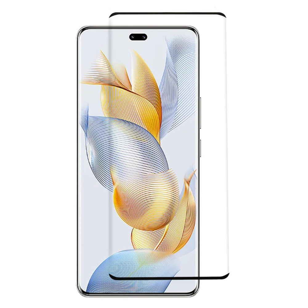For Honor 90 Pro 3D Curved Tempered Glass Film Side Glue Anti-explosion Phone Full Screen Protector - 1