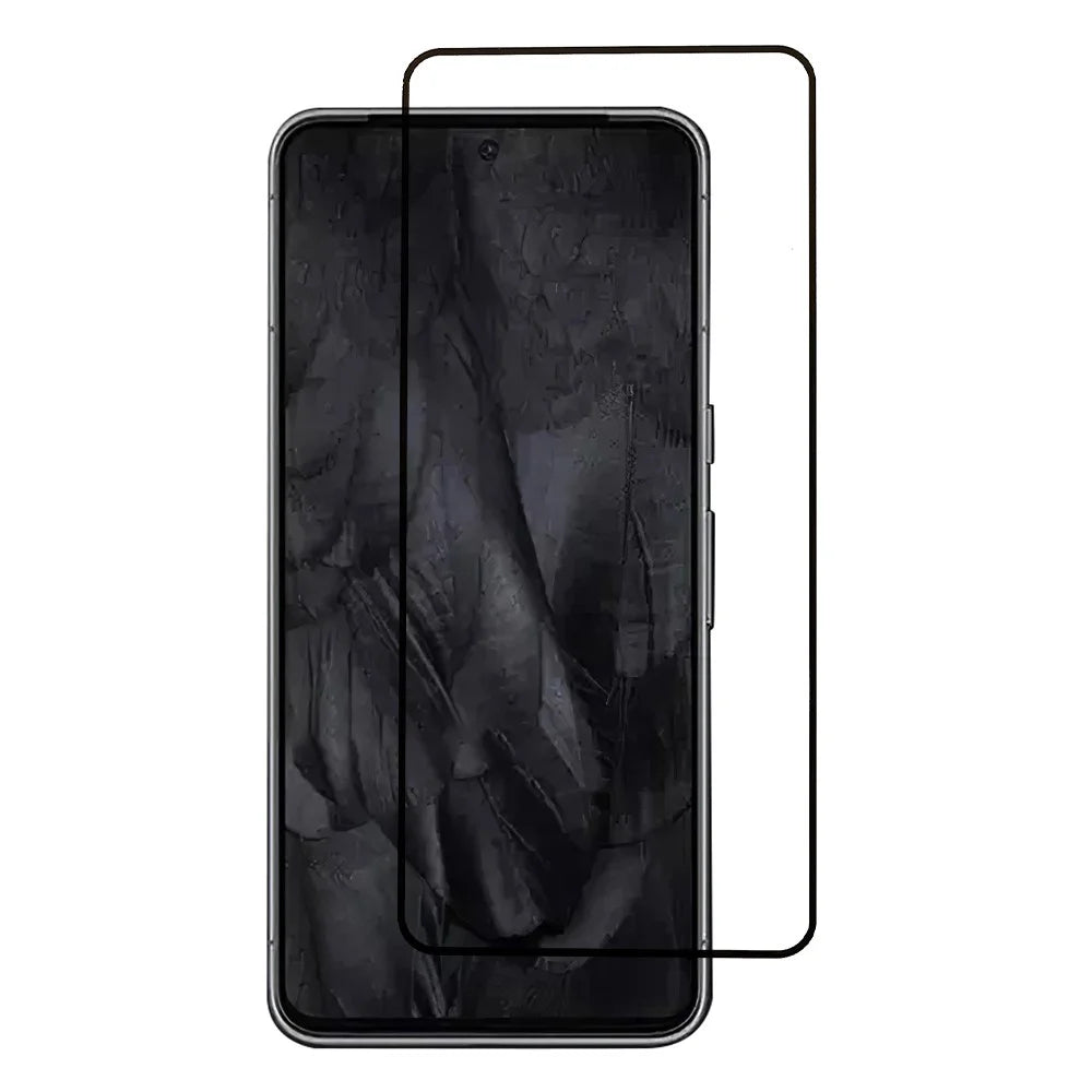 For Google Pixel 8 Silk Printing Full Screen Protector HD Clear Full Glue Tempered Glass Phone Screen Film - 1