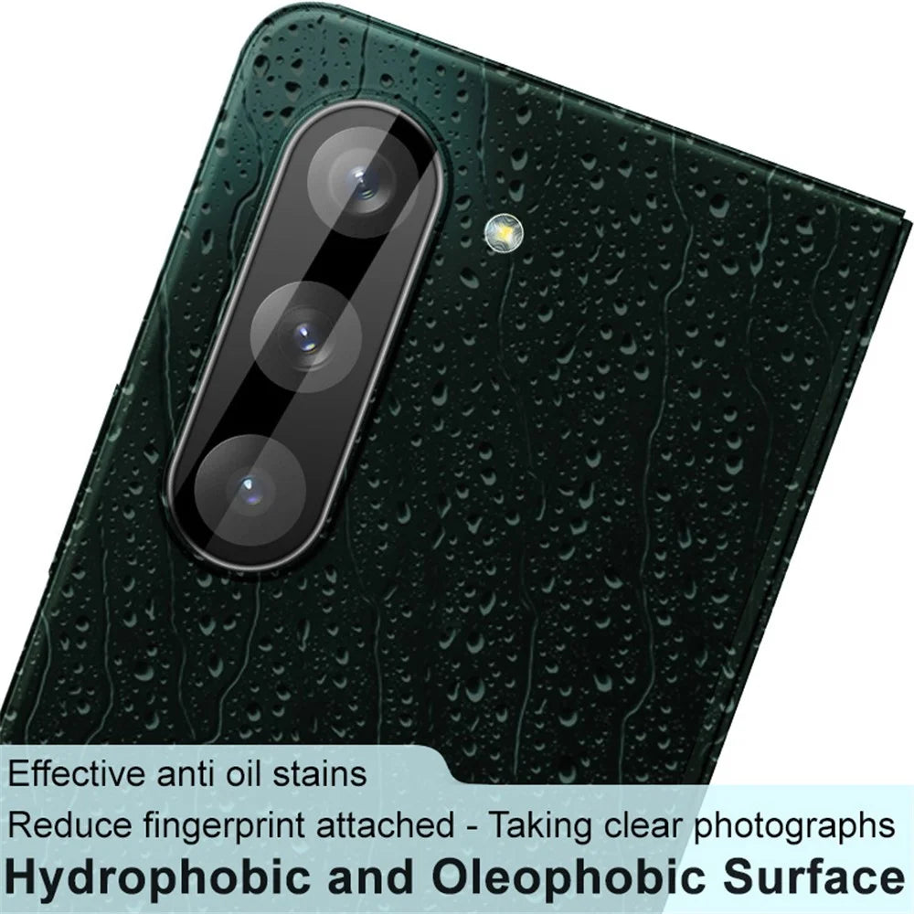 IMAK Camera Lens Protector for Samsung Galaxy Z Fold5 5G Tempered Glass Lens Film+Acrylic Lens Cap (Black Version) - 6