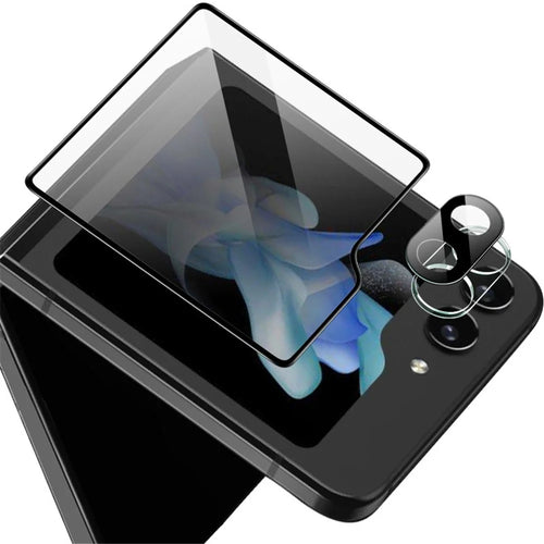 IMAK For Samsung Galaxy Z Flip5 5G Oleophobic Tempered Glass Camera Lens Protector Lens Film with Back Screen Film Set (Black Version) - 1