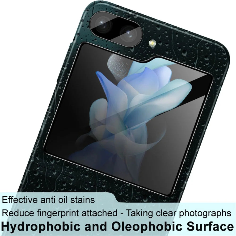 IMAK For Samsung Galaxy Z Flip5 5G Oleophobic Tempered Glass Camera Lens Protector Lens Film with Back Screen Film Set (Black Version) - 6
