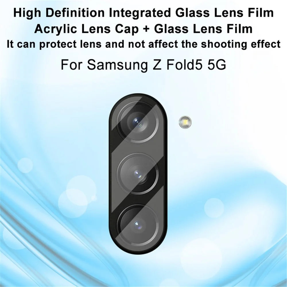 IMAK For Samsung Galaxy Z Fold5 5G HD Clear Integrated Camera Lens Film Clear Tempered Glass Lens Protector + Acrylic Lens Cap - 2