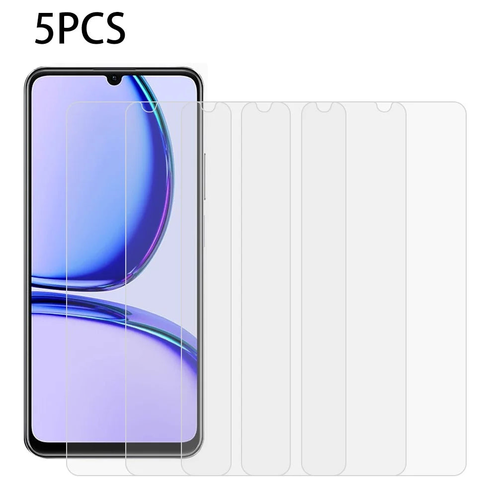 5PCS For Realme C53 (Global) / C53 (India) / C51 Shockproof 2.5D Tempered Glass Screen Protector 0.3mm Phone Screen Film - 1