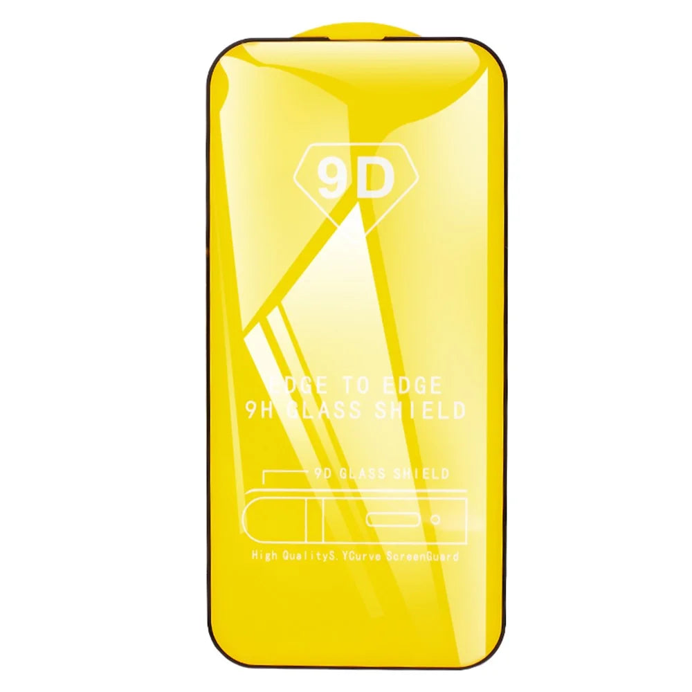 For iPhone 15 Pro Tempered Glass Screen Protector Full Coverage HD Clear Side Glue 9D Film - 1