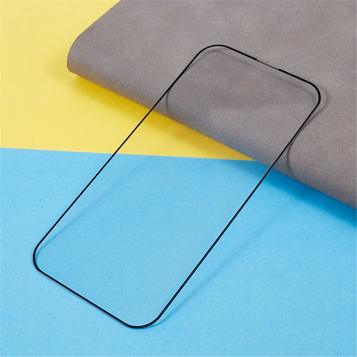 For iPhone 15 Pro Tempered Glass Screen Protector Full Coverage HD Clear Side Glue 9D Film - 4