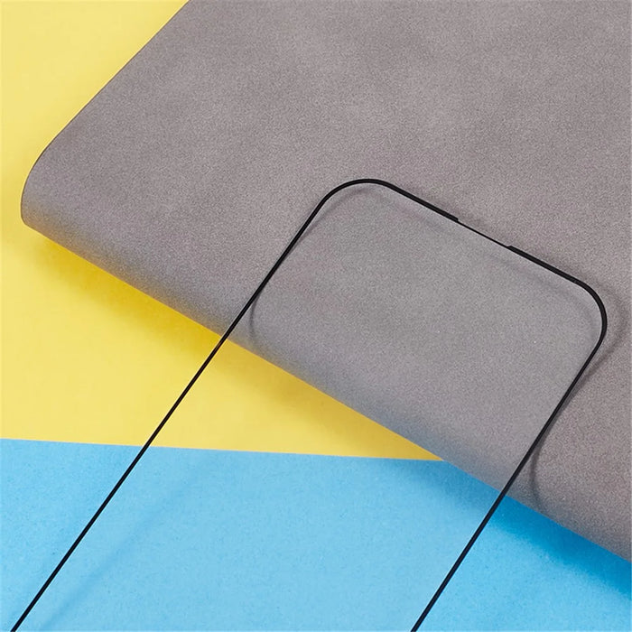 For iPhone 15 Pro Tempered Glass Screen Protector Full Coverage HD Clear Side Glue 9D Film - 6