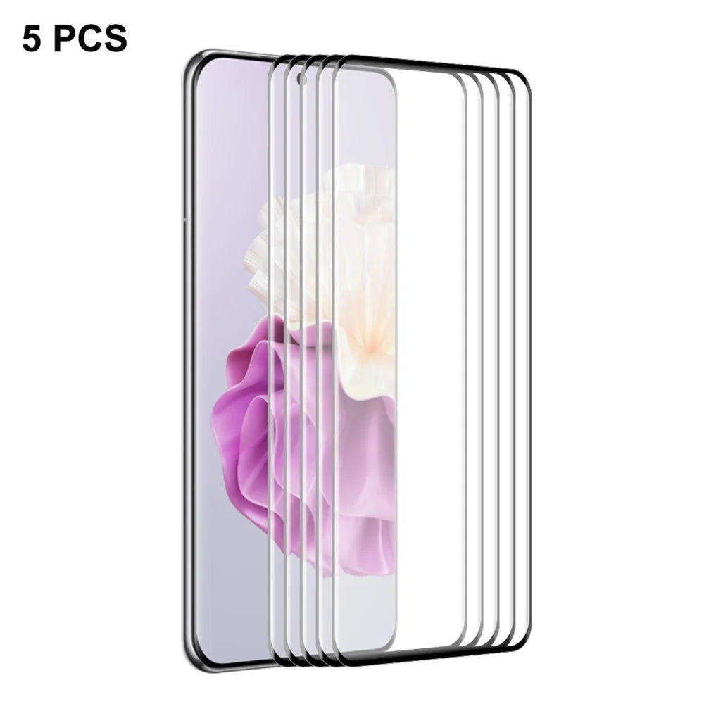 ENKAY HAT PRINCE 5PCS For Huawei P60 / P60 Pro / P60 Art 9H Full Screen Protector 0.26mm 3D Curved Edge Tempered Glass Support Fingerprint Unlock - 1