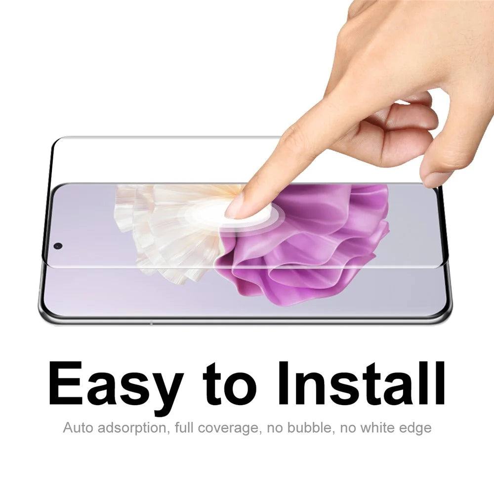ENKAY HAT PRINCE Screen Protector for Huawei P60 / P60 Pro / P60 Art 3D Curved Side Glue Tempered Glass Support Fingerprint Unlock - 5