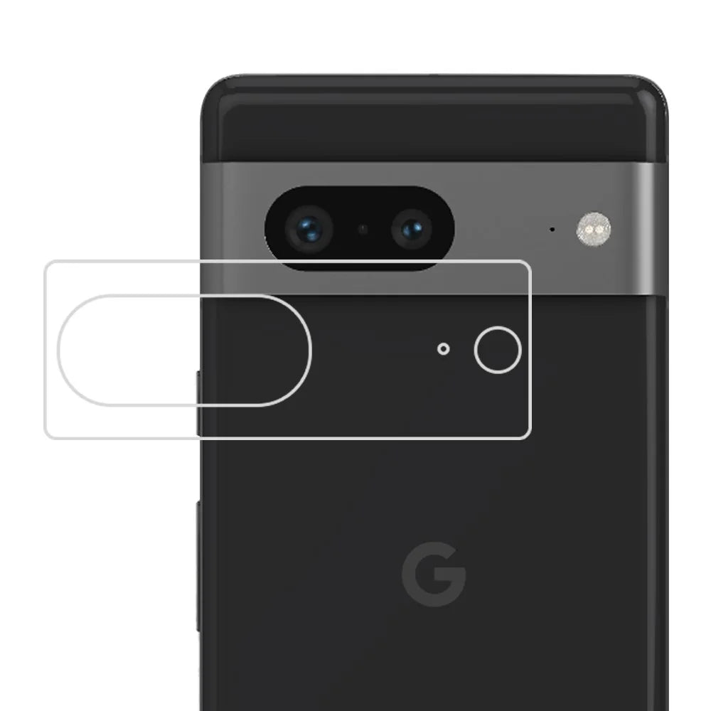 For Google Pixel 8 Tempered Glass Camera Lens Protector 2.5D Arc Edge Silk Printing HD Clear Lens Film - 1