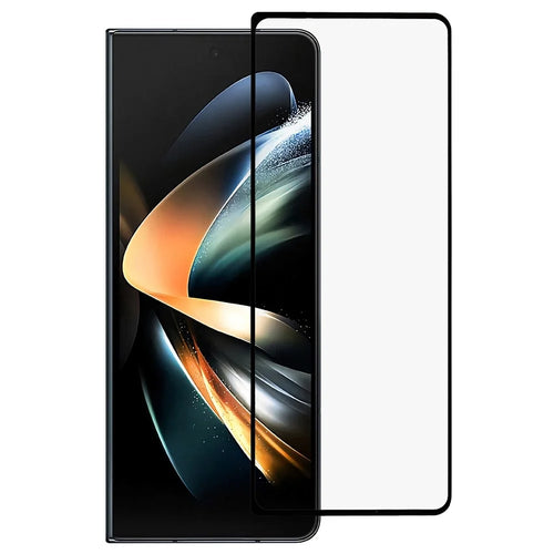 For Samsung Galaxy Z Fold5 5G / Z Fold4 5G Full Glue Outer Phone Screen Protector Tempered Glass Silk Printing Black Edge Film - 1
