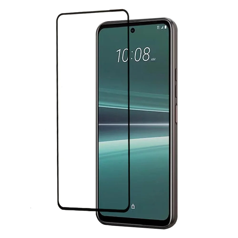 For HTC U23 Pro 5G Tempered Glass Phone Screen Protector Silk Printing Black Edge Full Cover Full Glue Film - 1