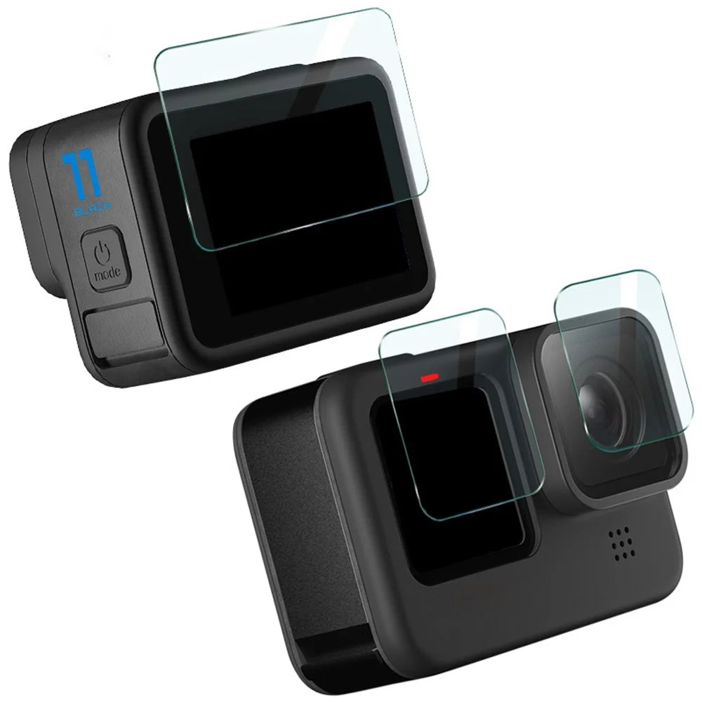 IMAK 1 Set Camera Screen Protector for GoPro Hero 11 Black , Tempered Glass Film (Front Screen+Rear Screen+Lens) - 4