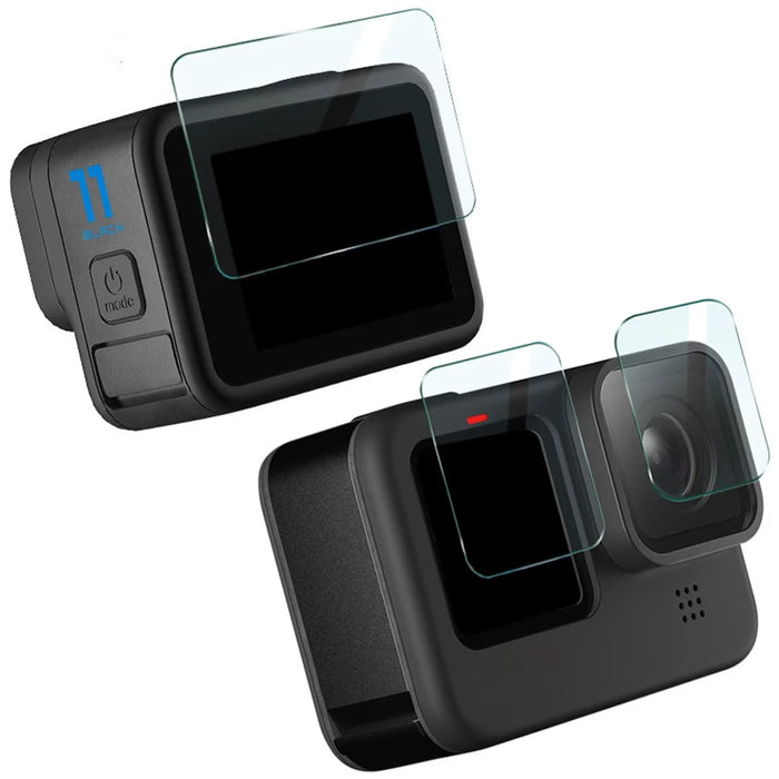 IMAK 1 Set Camera Screen Protector for GoPro Hero 11 Black , Tempered Glass Film (Front Screen+Rear Screen+Lens) - 4