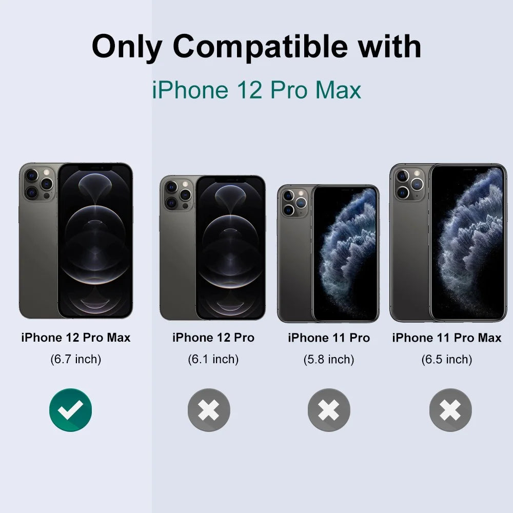 NORTHJO For iPhone 12 Pro Max 1 Set Anti-scratch Camera Lens Protector CD Vein Metal Ring Tempered Glass Lens Film - Black - 4