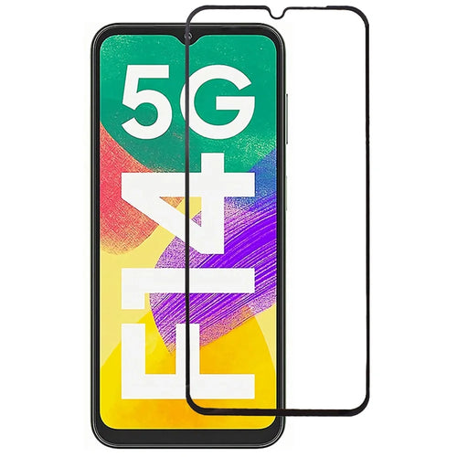 For Samsung Galaxy F14 5G Silk Printing Screen Protector Full Coverage Full Glue Shatterproof Tempered Glass Film - 1
