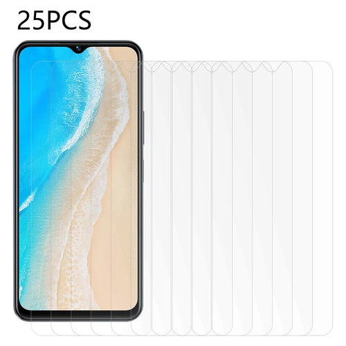 25Pcs For vivo Y35m 5G Tempered Glass Phone Screen Protector Anti-Scratch Full Glue Screen Film (No Package, with Wipes Set, Dust-absorber, Guide Sticker) - 1